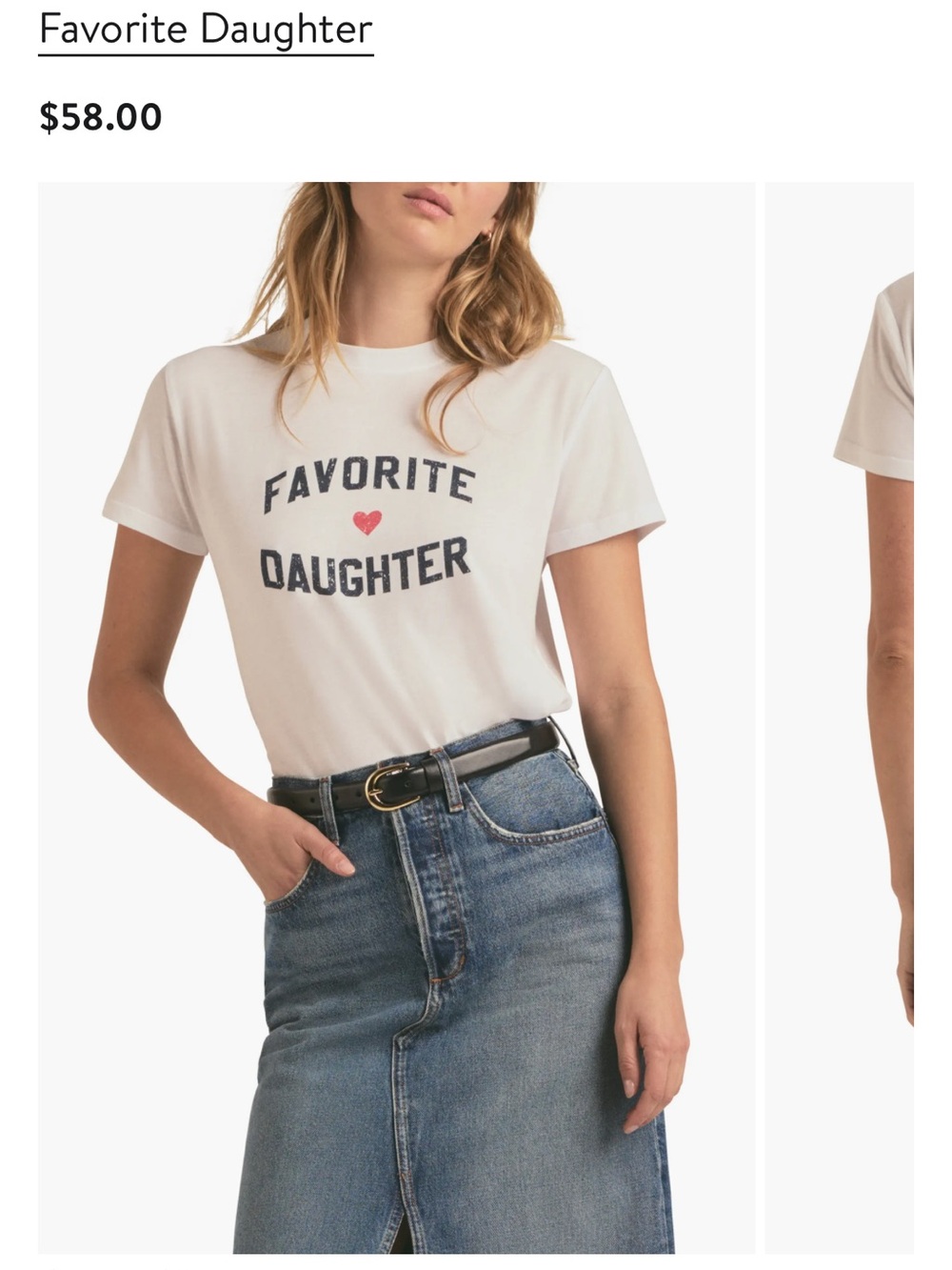 Favorite Daughter Nordstrom White Tee with Red Graphic